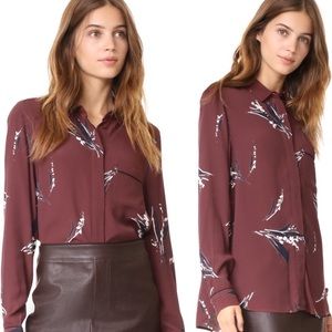 Ganni Montrose Crepe Printed Shirt